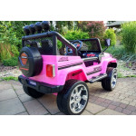 Elektrické autíčko - Jeep S2388 - nelakované - ružové